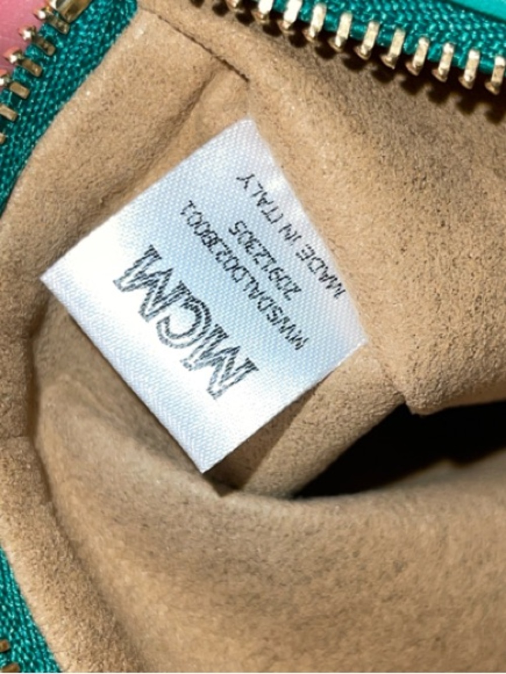 MCM Mode Travia Shoulder Bag Spanish Calf Leather in Bosohorus Green NWT - Picture 13 of 16